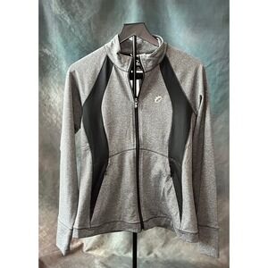 New Cutter & Buck Womens Gray Full Zip Athletic Jacket Activewear Size‎ Large
